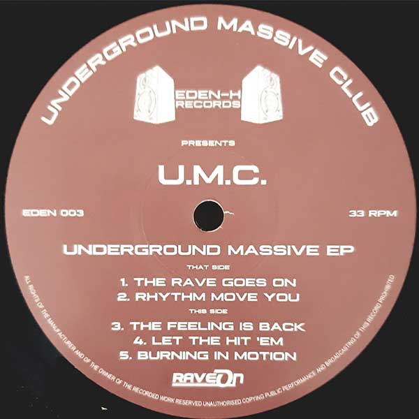 U.M.C. ‎– Underground Massive EP